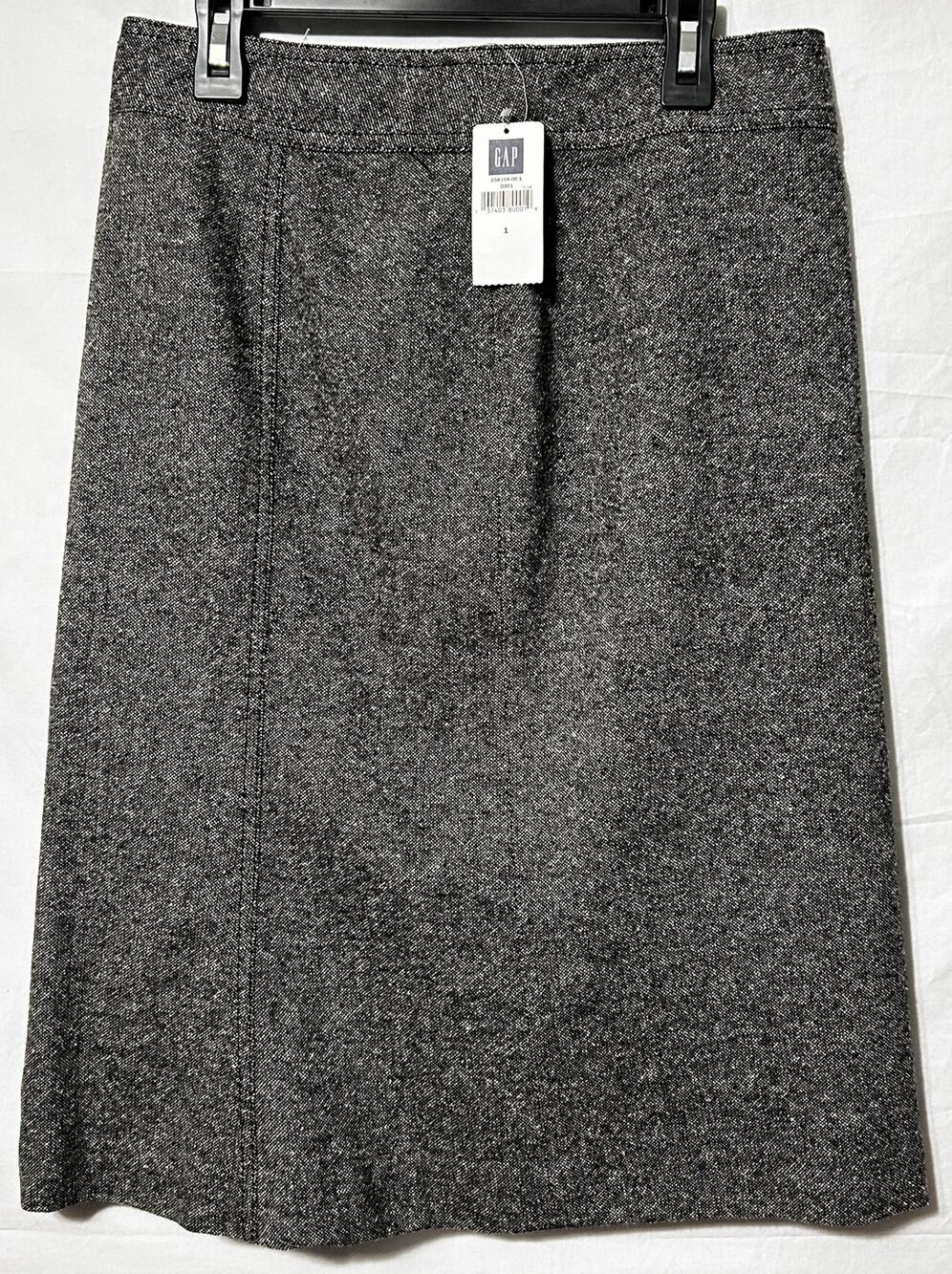 NWT Gap Women's Size 1 Gray Wool Blend Side Zip Lined Pencil Skirt